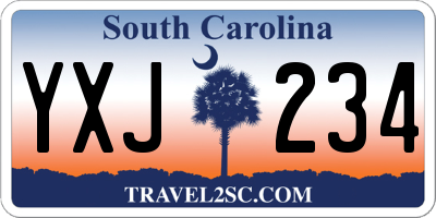 SC license plate YXJ234