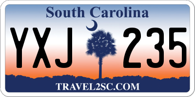 SC license plate YXJ235