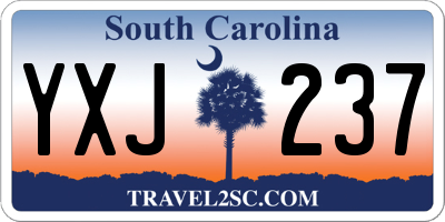SC license plate YXJ237