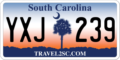 SC license plate YXJ239
