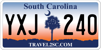 SC license plate YXJ240