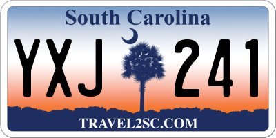 SC license plate YXJ241