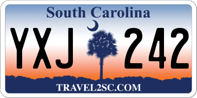 SC license plate YXJ242