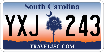 SC license plate YXJ243