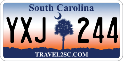 SC license plate YXJ244