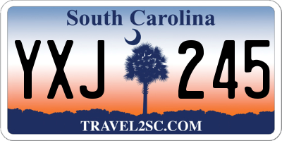 SC license plate YXJ245