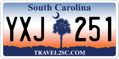 SC license plate YXJ251