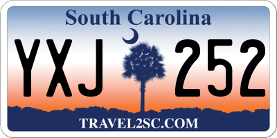 SC license plate YXJ252