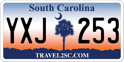 SC license plate YXJ253