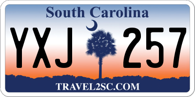 SC license plate YXJ257