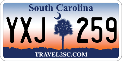 SC license plate YXJ259