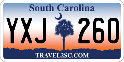 SC license plate YXJ260