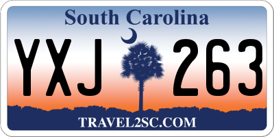 SC license plate YXJ263