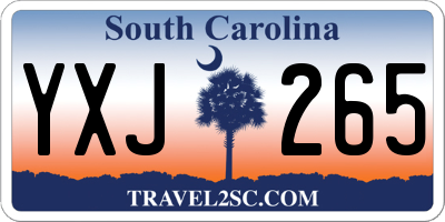 SC license plate YXJ265