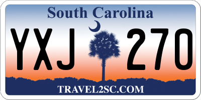 SC license plate YXJ270