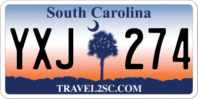 SC license plate YXJ274