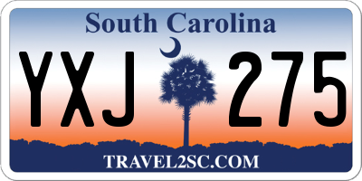 SC license plate YXJ275