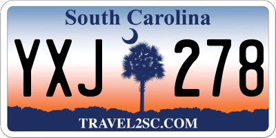 SC license plate YXJ278