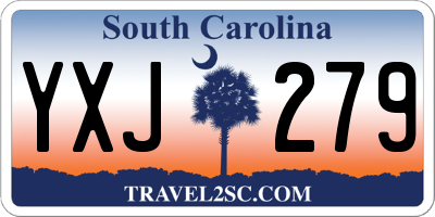 SC license plate YXJ279
