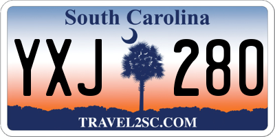 SC license plate YXJ280