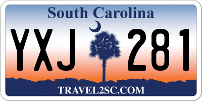 SC license plate YXJ281