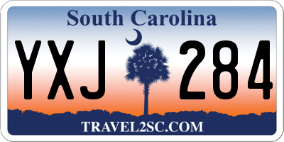 SC license plate YXJ284