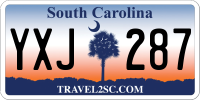 SC license plate YXJ287