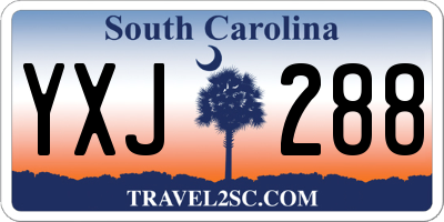 SC license plate YXJ288