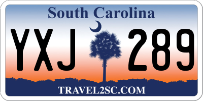SC license plate YXJ289