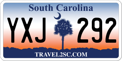 SC license plate YXJ292