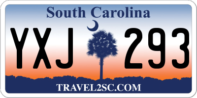 SC license plate YXJ293