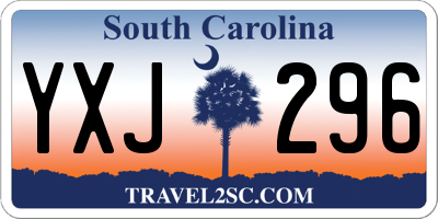 SC license plate YXJ296