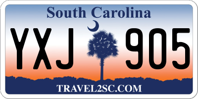 SC license plate YXJ905