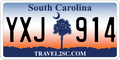 SC license plate YXJ914