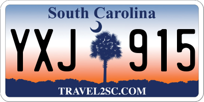 SC license plate YXJ915