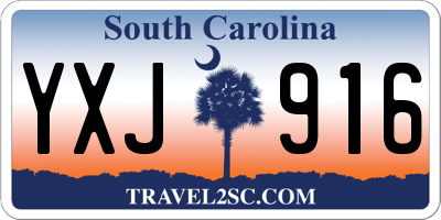 SC license plate YXJ916