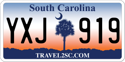 SC license plate YXJ919