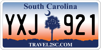 SC license plate YXJ921