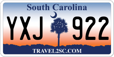 SC license plate YXJ922