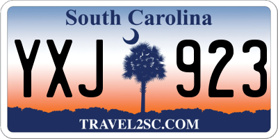 SC license plate YXJ923