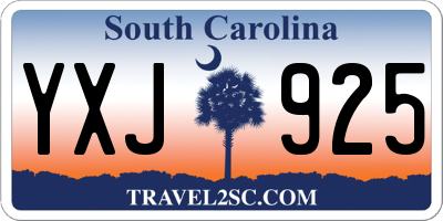 SC license plate YXJ925
