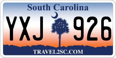 SC license plate YXJ926