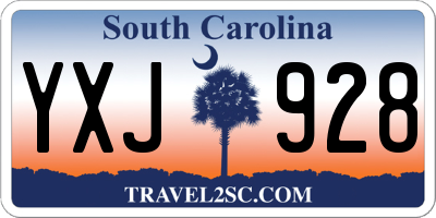 SC license plate YXJ928