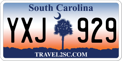 SC license plate YXJ929