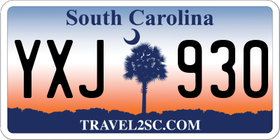 SC license plate YXJ930