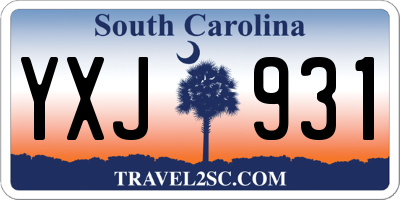 SC license plate YXJ931