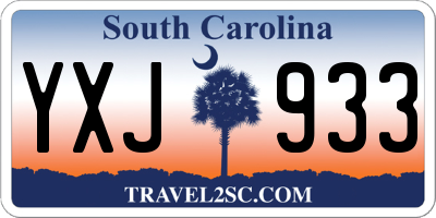 SC license plate YXJ933