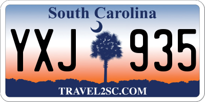 SC license plate YXJ935