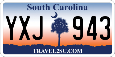 SC license plate YXJ943