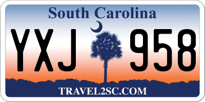 SC license plate YXJ958
